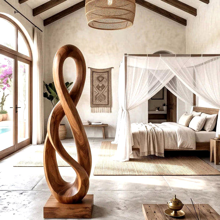 Infinity Form Sculpture - solid wood solid wood piece, view 3