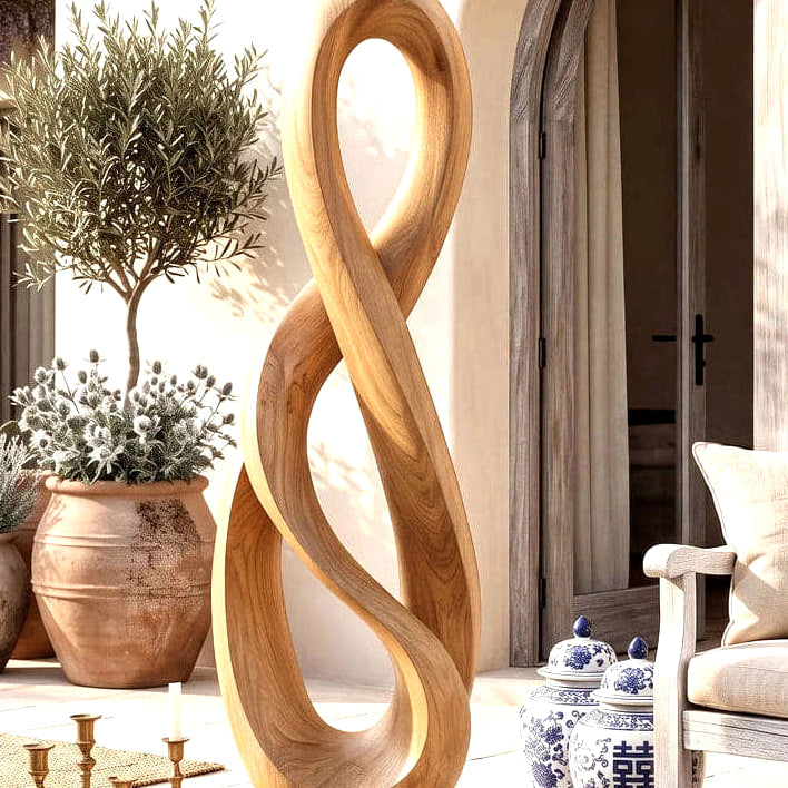 Infinity Form Sculpture - solid wood solid wood piece, view 5