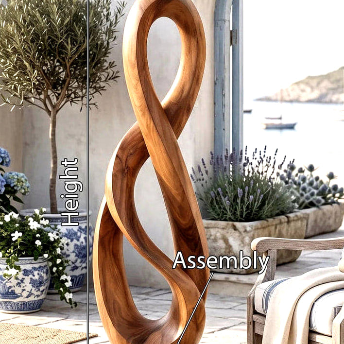 Infinity Form Sculpture - solid wood solid wood piece, view 8