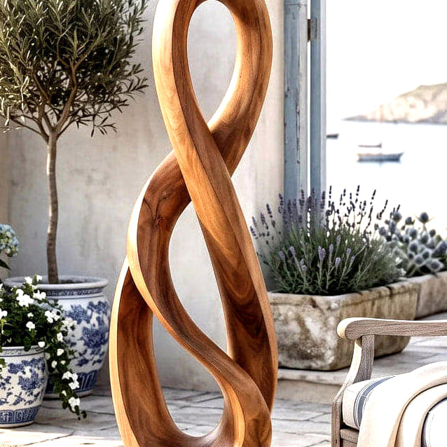 Infinity Form Sculpture - solid wood solid wood piece, made to order by Rootelier