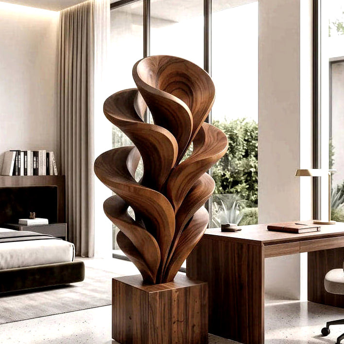 Botanical Sculpture - solid wood solid wood piece, view 3