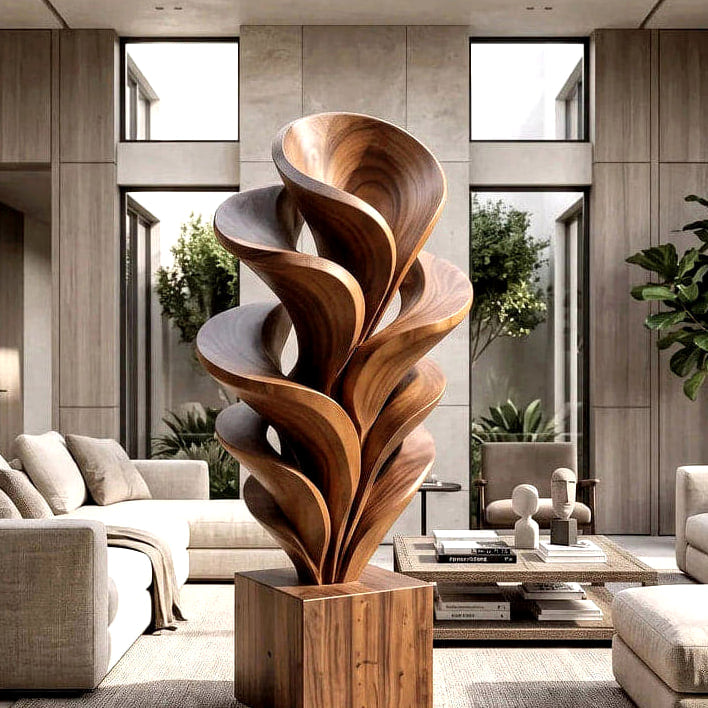 Botanical Sculpture - solid wood solid wood piece, view 6