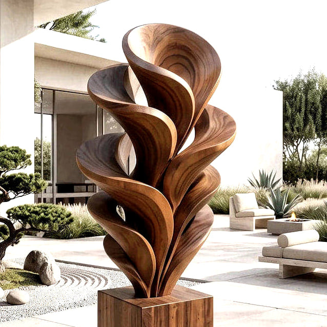 Botanical Sculpture - solid wood solid wood piece, made to order by Rootelier