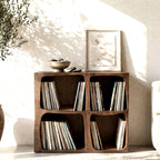 Live Edge Record Stand, solid wood record player stand, view 6