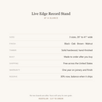 Rounded Cubby Record Stand, at a glance: sizes, finishes, lead time and warranty