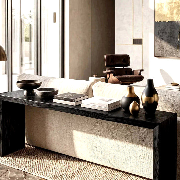 Slim Console Table - solid wood console table, view 4