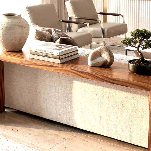 Slim Console Table - solid wood console table, made to order by Rootelier