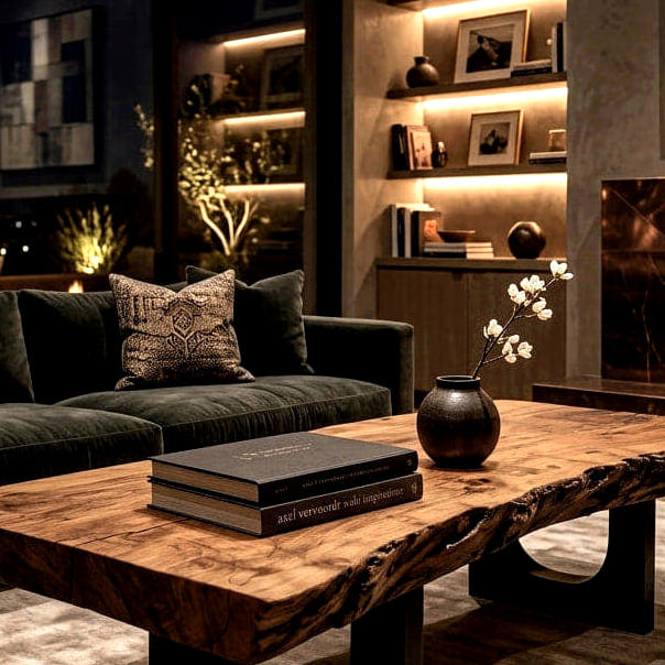 Low Live Edge Coffee Table - solid wood coffee table, view 3