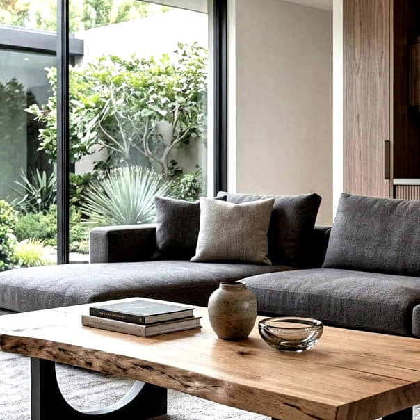 Low Live Edge Coffee Table - solid wood coffee table, view 5