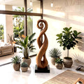 Twisted Form Sculpture - solid wood solid wood piece, view 2