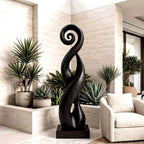 Twisted Form Sculpture - solid wood solid wood piece, view 4