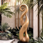 Twisted Form Sculpture - solid wood solid wood piece, view 5