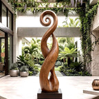 Twisted Form Sculpture - solid wood solid wood piece, view 6