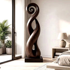 Twisted Form Sculpture - solid wood solid wood piece, view 7