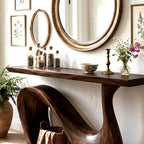 Modern Console Table, solid wood console table, view 7