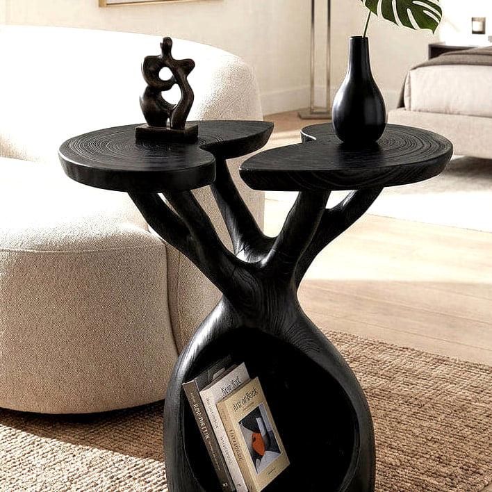 Branch Form Side Table - solid wood side table, view 4