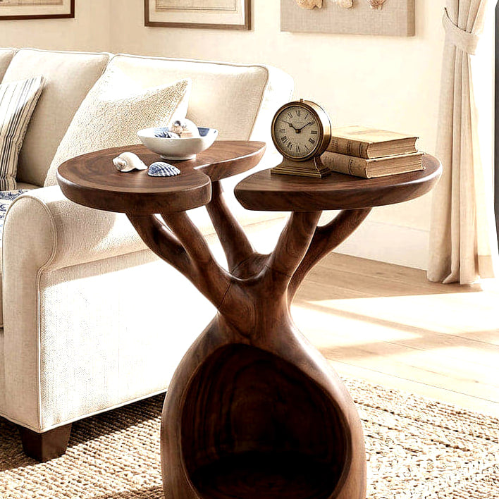 Branch Form Side Table - solid wood side table, view 6