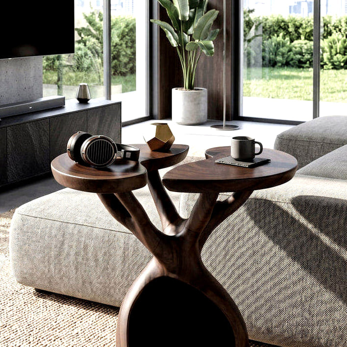 Branch Form Side Table - solid wood side table, view 7