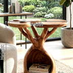 Branch Form Side Table - solid wood side table, view 8