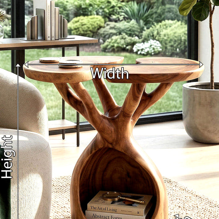 Branch Form Side Table - solid wood side table, view 8