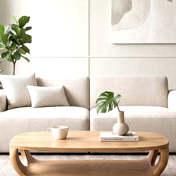 Curved Shelf Coffee Table - solid wood coffee table, view 5
