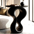 Twisted Form End Table - solid wood side table, view 4