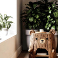 Bear Form Nightstand - solid wood record player stand, view 2