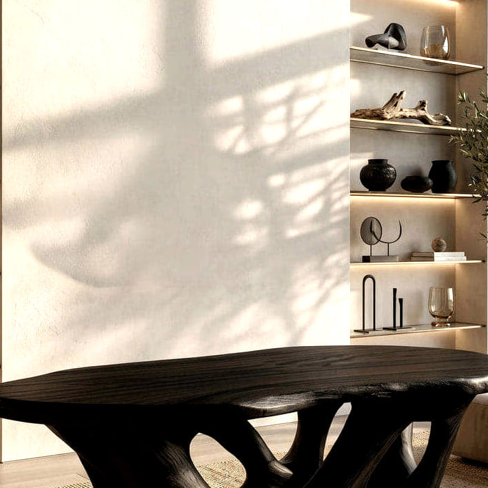 Open Loop Coffee Table - solid wood coffee table, view 5