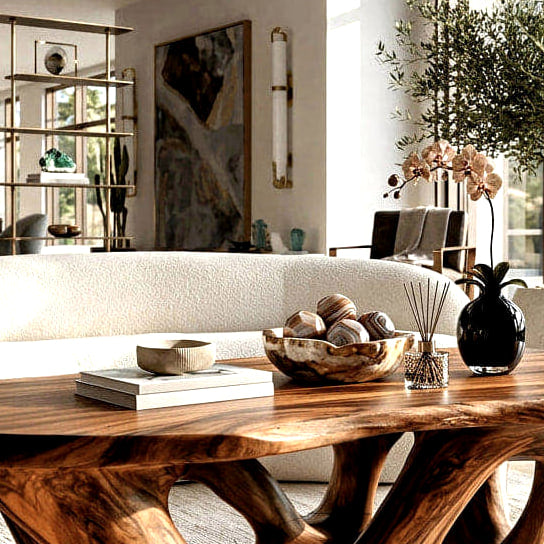 Open Loop Coffee Table - solid wood coffee table, made to order by Rootelier
