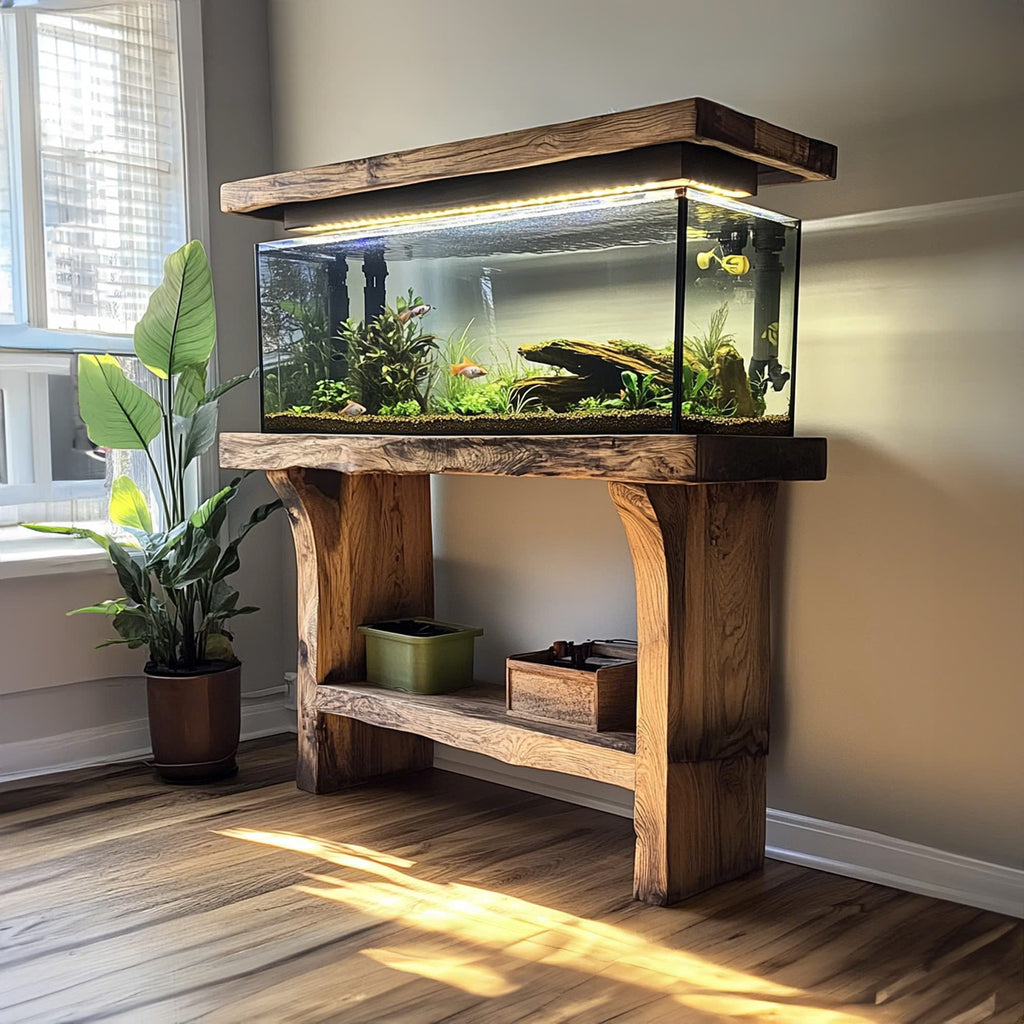 Customized Solid Fish Shelf Office Decor Housewarming Gifts, solid wood, built to order