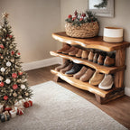 Custom Wood Bench Shoe Rack Bench Storage, solid wood, built to order
