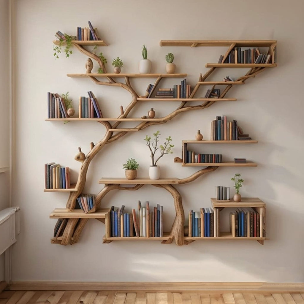 Modern Driftwood Bookshelf