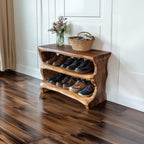 Handmade Hallway Bench Shoe Rack Livingroom Furniture, solid wood, built to order