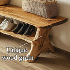 Handmade Hallway Bench Shoe Rack, solid wood, built to order