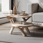 Round Solid Nightstand