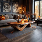 Mid Century Solid Coffee Table Livingroom Decor Trick Or Treat, solid wood, built to order