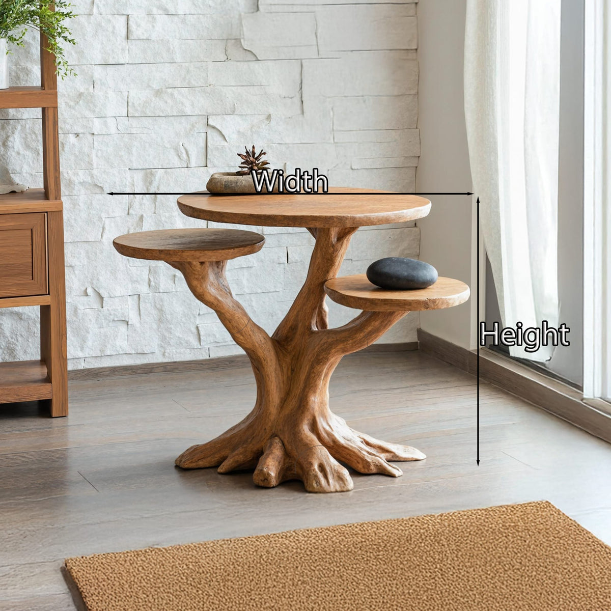 Farmhouse Live Edge End Table Living Room Decor, solid wood, built to order