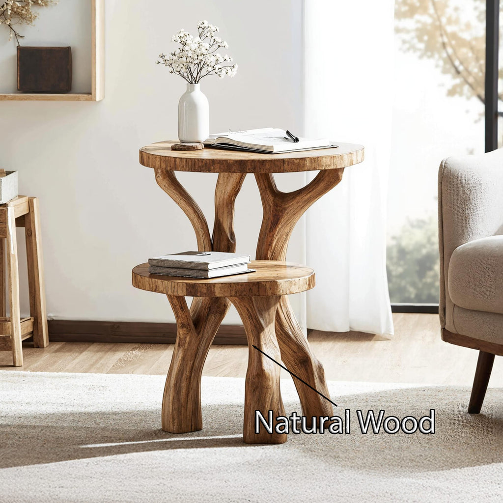 Live Edge Slab Nightstand