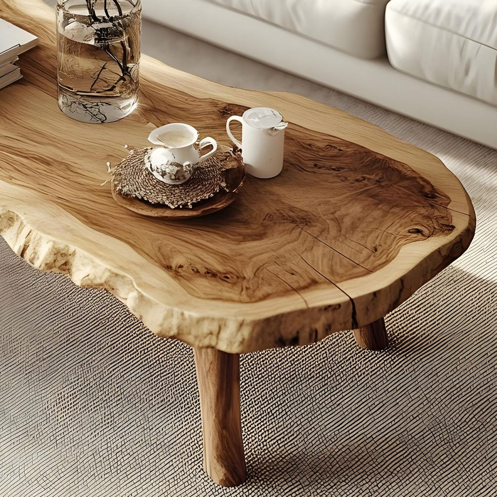 Vintage Inspired Natural Coffee Table, solid wood, built to order