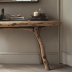 Curve Console Table Handcraft, solid wood, built to order