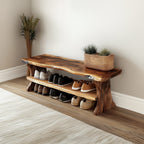 Farmhouse Entryway Bench Livingroom Furniture, solid wood, built to order