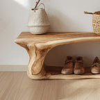 Custom Wood Shoe Bench Rack Shoe Storage, solid wood, built to order