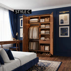 Minimalist Textured Surface Wardrobe, solid wood, built to order
