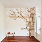 Tree Branch Floating Shelf Driftwood Art Decor, solid wood, built to order