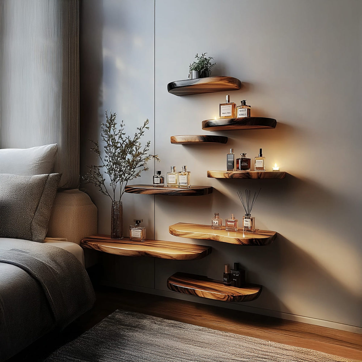 Floating Shelves Solid Home Decor Office Decor Gifts, solid wood, built to order