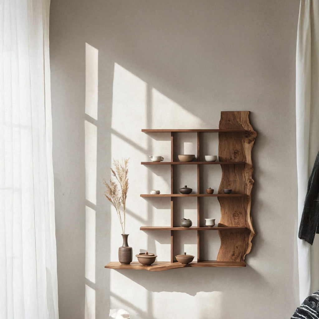 Live Edge Solid Floating Shelf