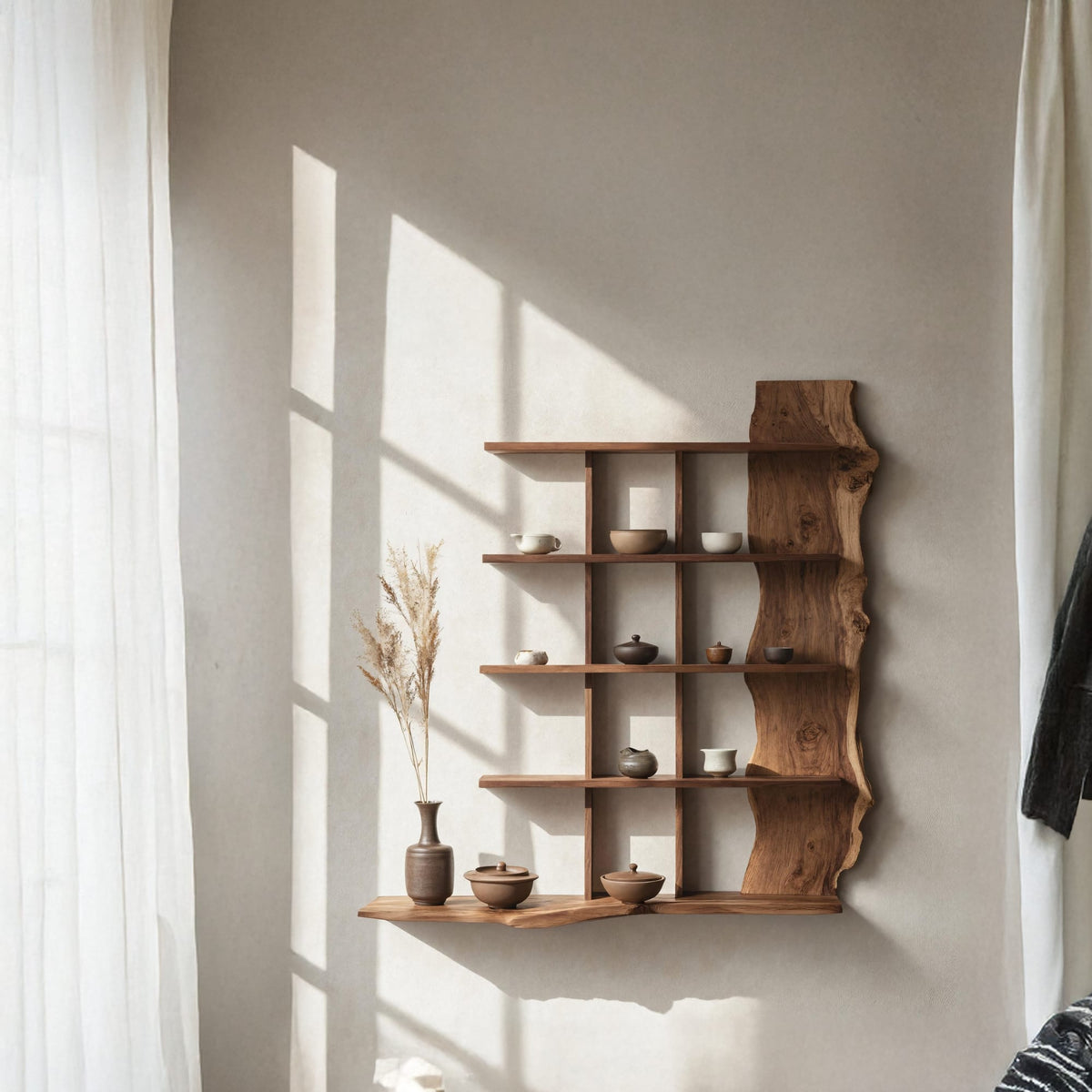 Live Edge Solid Floating Shelf