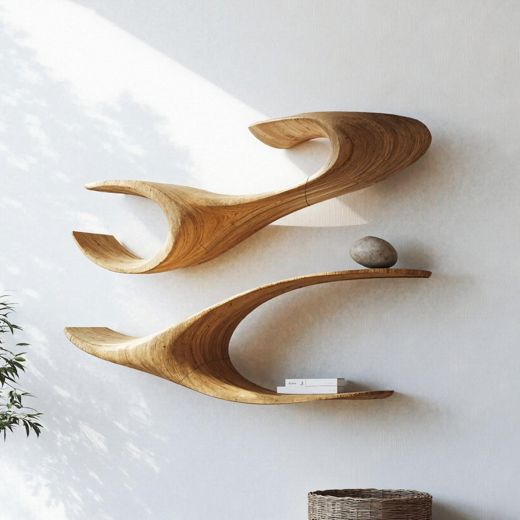 Live Edge Mounted Bookshelf
