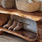 Handmade Entryway Shoe Bench Rack Livingroom Furniture, solid wood, built to order