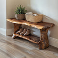 Handmade Entryway Shoe Bench Rack Livingroom Furniture, solid wood, built to order